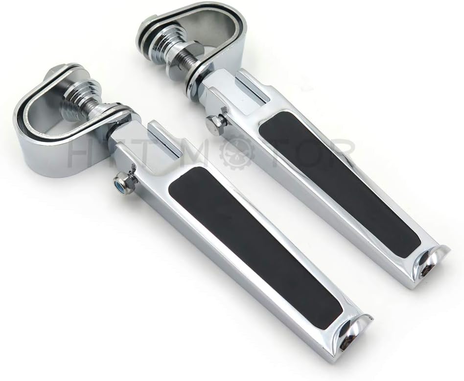 HTTMT MT215-056- Estriberas cromadas con abrazadera en U de 1 “- 1.25″ 1 14” 1 14 pulgadas compatibles con Harley Sportster Springer Street Bob