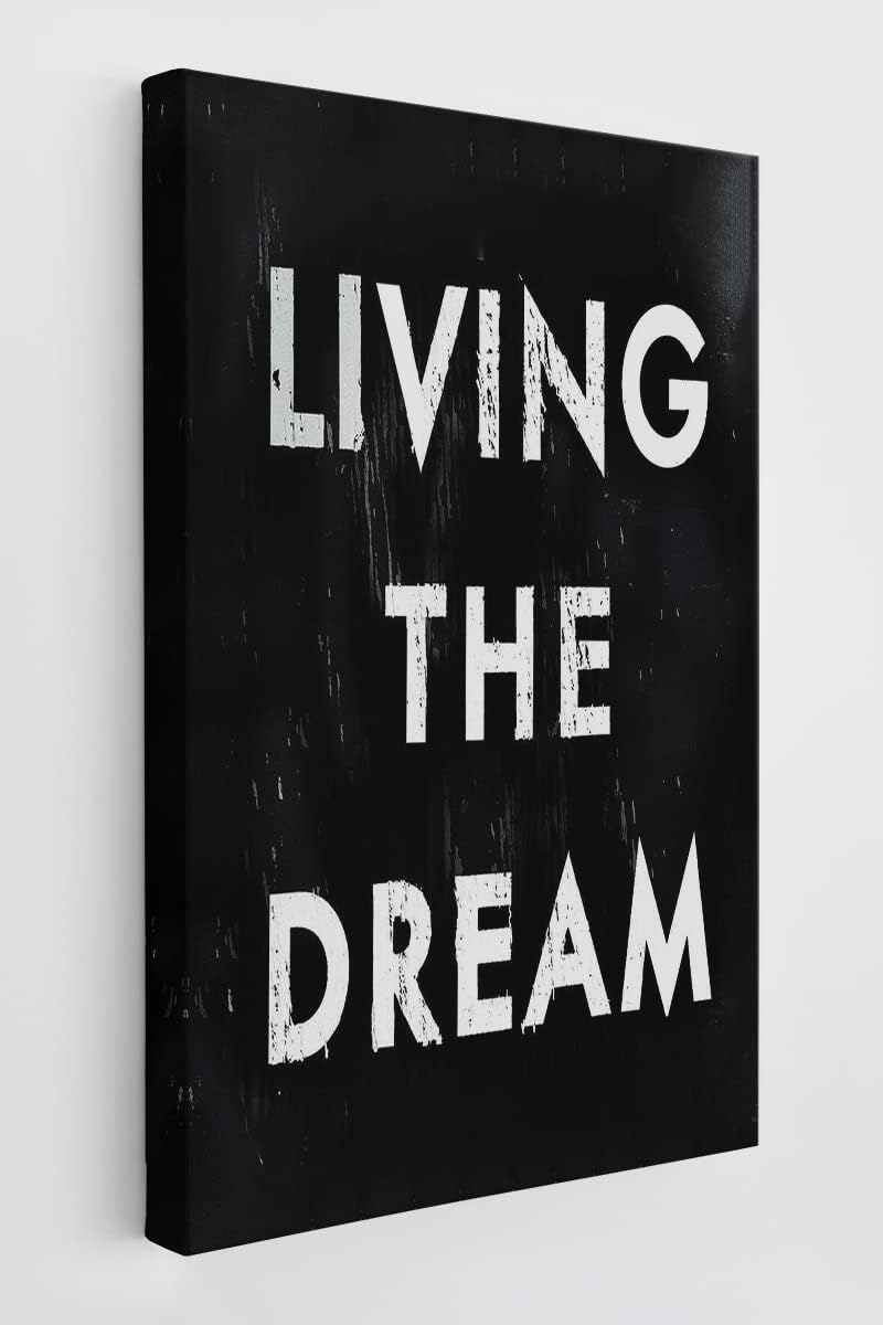 BXFAHZJ Living The Dream – Lienzo decorativo para pared, diseño de ensueño de granja, 11 x 14 pulgadas, decoración para el hogar, dormitorio, sala