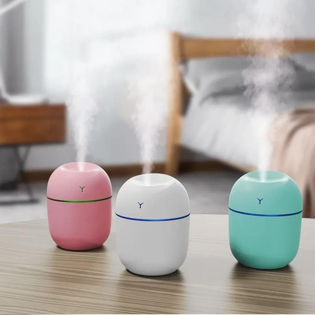 Mini portátil USB ultrasónico humidificador de aire Aroma Difusor de aceite esencial (blanco)