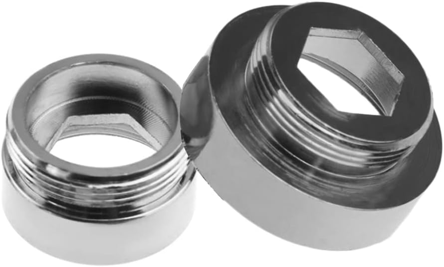 2 adaptadores de grifo de filtro de agua del grifo, adaptador de rosca de conector aireador de latón (hembra de 1.024 in a macho 0.866 in)