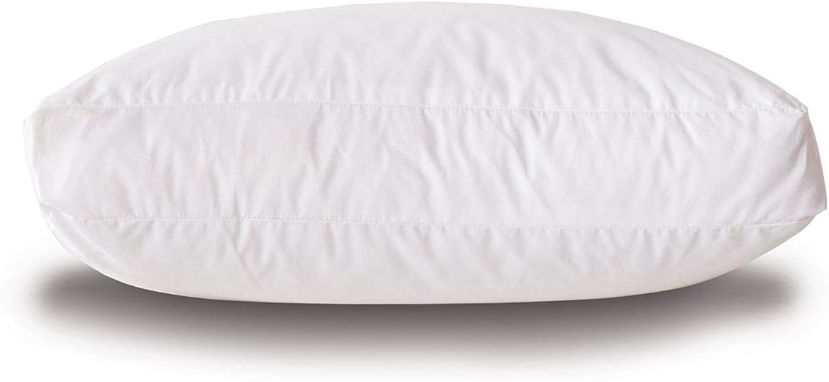 24 x 24 x 2 pulgadas, almohada hipoalergénica de 5050 de plumas esponjosas, mezcla de poliéster, funda de 100% algodón batista, nunca envasada al