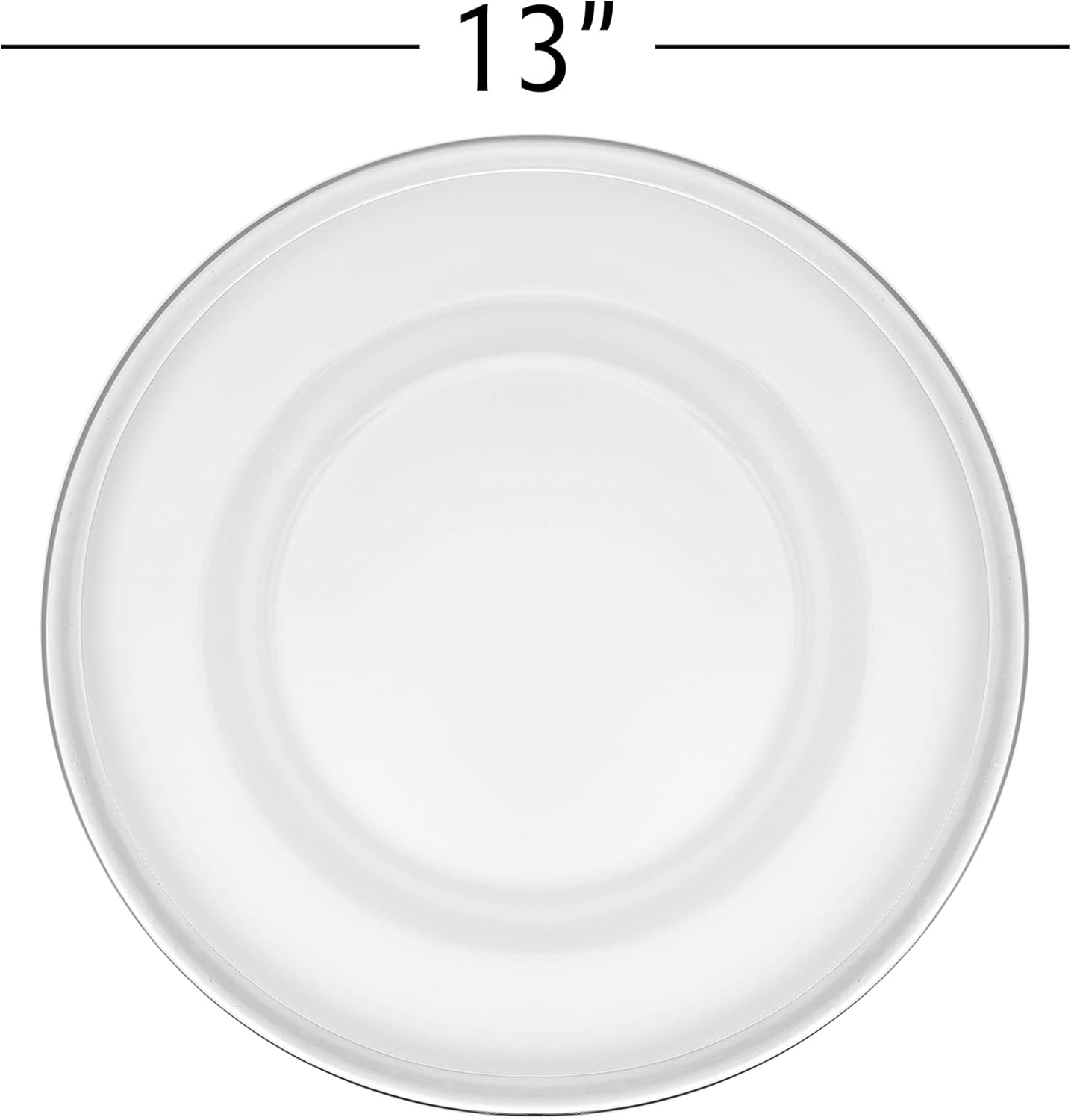 Simply Elegant Placa de carga de vidrio con borde metálico, placa de servicio para fiestas, cenas, bodas, quinceañeras y eventos, 13 pulgadas de