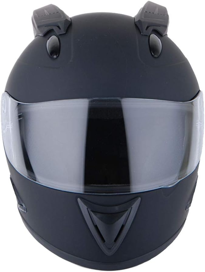1Storm – Casco completo con alas y cuernos para motocicleta