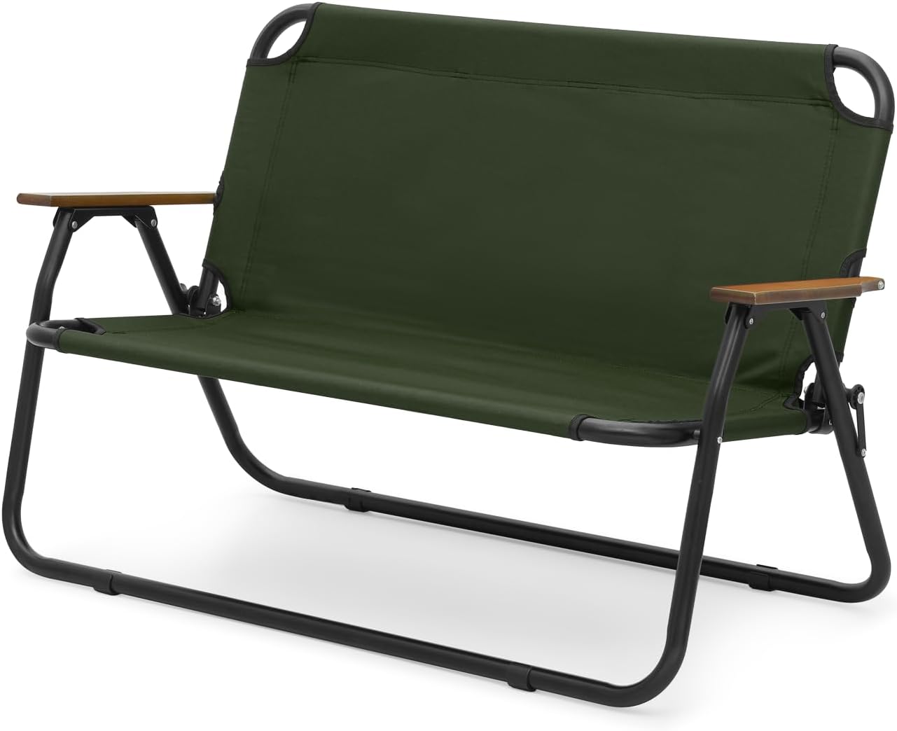 Magshion Silla de campamento de doble asiento de 39 pulgadas, soporta 330 libras para adultos, silla plegable de alta resistencia para 2 personas,