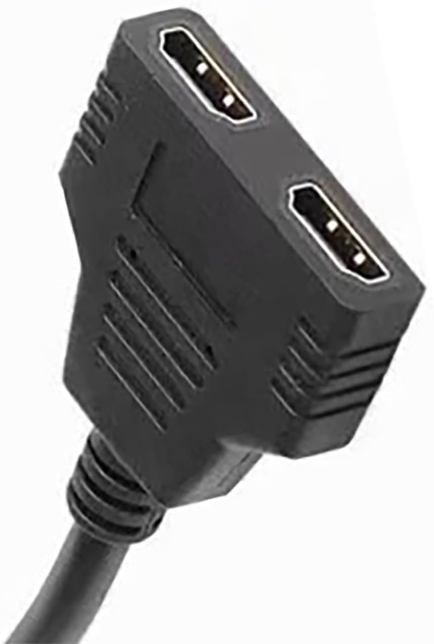 Links Divisor compatible con HDMI, 1 en 2 salidas, divisor HDMI 4K para monitores duplicados o solo espejo, 1×2 HDMI Splitter 1 a 2 Amplificador