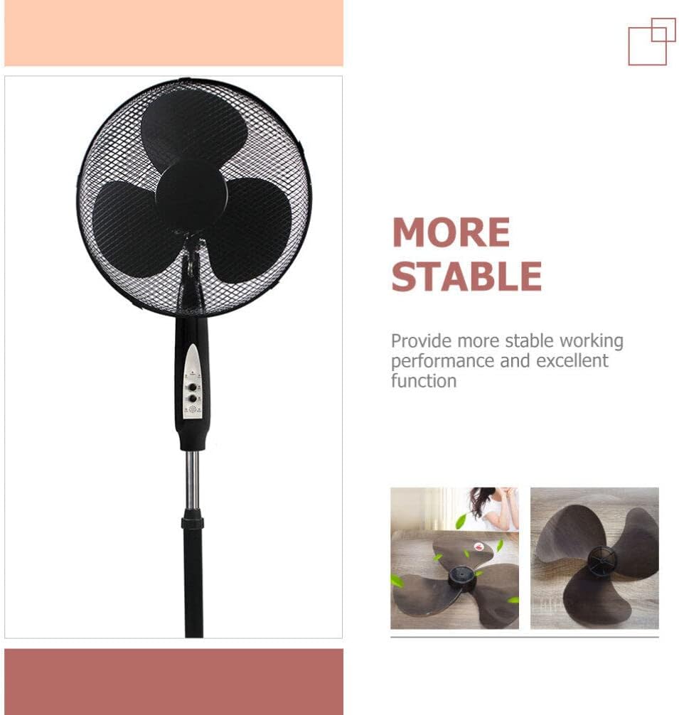 DOITOOL Hojas de repuesto de hoja de ventilador de plástico, con cubierta de tuerca, 3 hojas universales para el hogar, ventilador de pie,