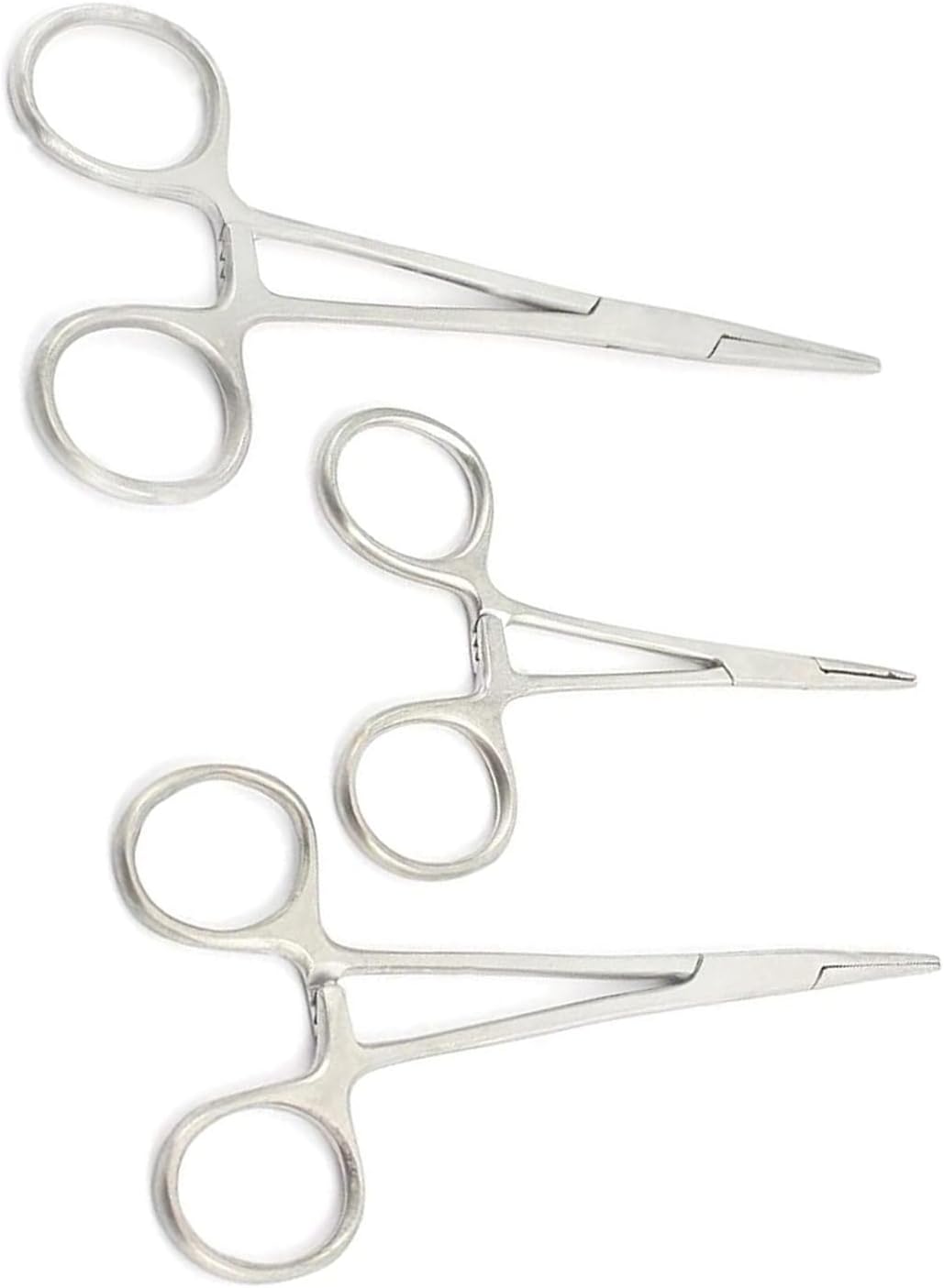 Preciso Canadá 3pcs varios mosquitos Hemostat pinzas alicates recto dentado 4.5″ + 5″ + 5.5″ economía grado acero inoxidable nuevo