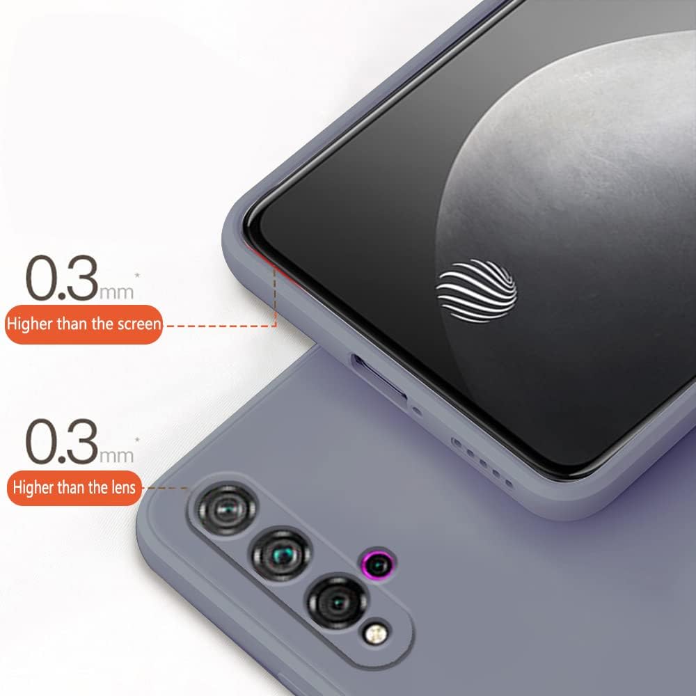 Wousunly Compatible con Huawei Nova 5T Funda de silicona líquida verde oscuro, suave al tacto Huawei Nova 5T, funda delgada de silicona a prueba de