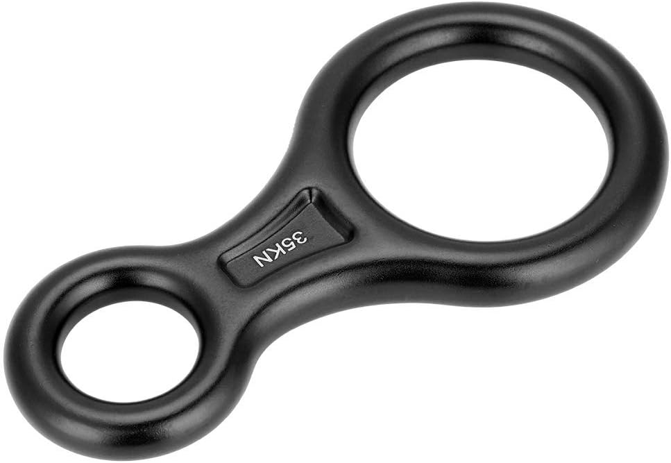 Tbest Terminal 8 Descender, 35KN Heavy Duty Climb Aluminum Figure 8 Descender Rigging Plate, Equipo de rescate para escalada en roca de Rappel al