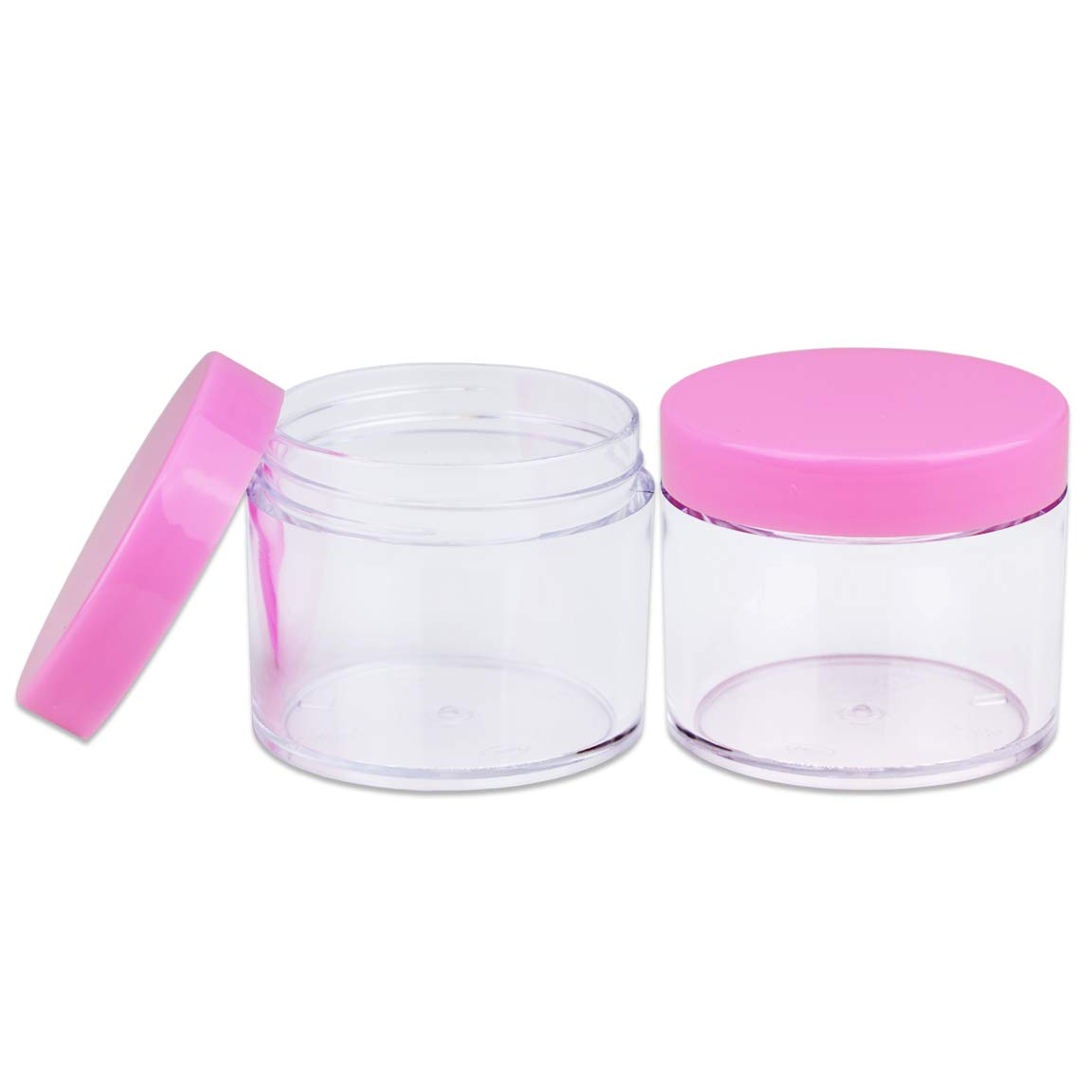 Beauticom – Contenedor de primera calidad, redondo, transparente, a prueba de fugas (2 onzas). Recipientes plásticos de almacenamiento para viajes,