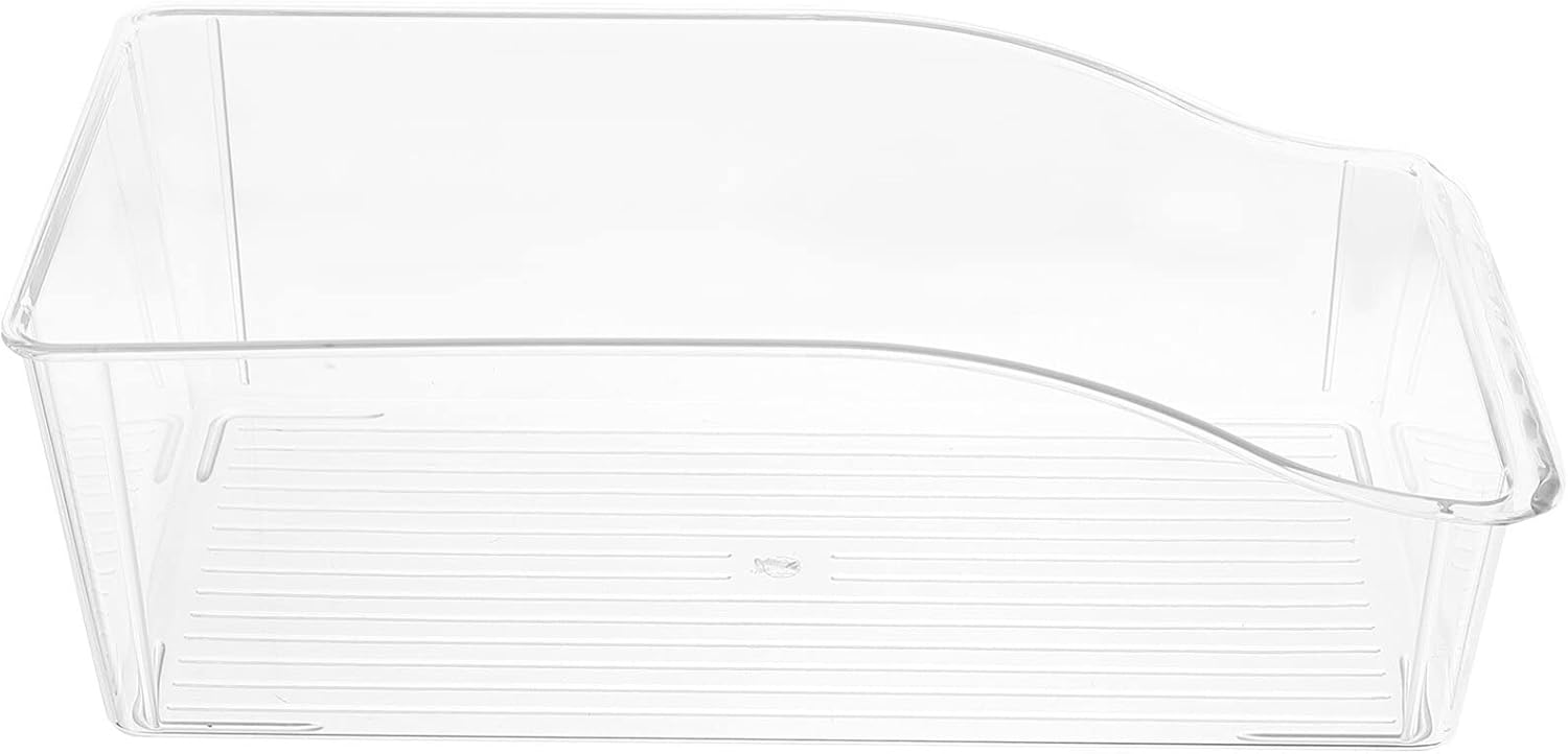 Alipis Contenedor organizador de refrigerador, contenedor de plástico transparente para refrigerador, caja de almacenamiento de frutas y verduras