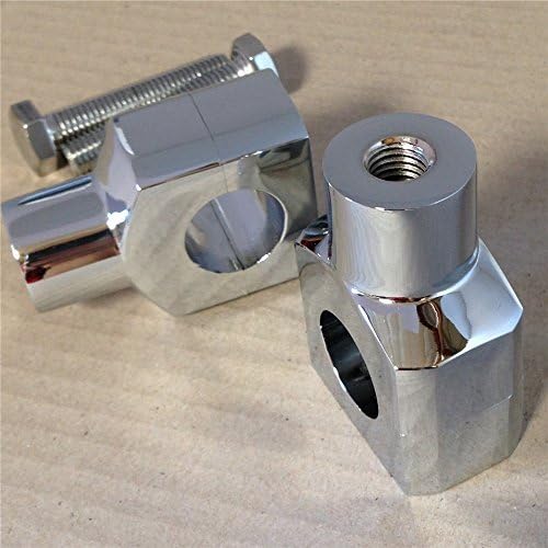 Abrazadera elevadora SMT-Chrome redonda de 1 pulgada para manillar compatible con Harley Kawasaki Suzuki Yamaha Honda B00RUEH4MG