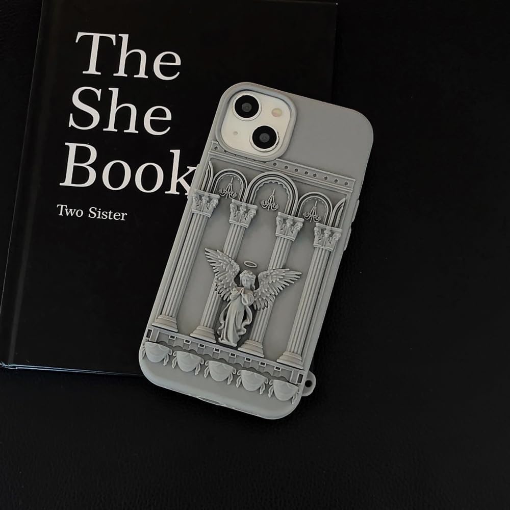 Fashion Art – Funda de teléfono con diseño de ángel de oración compatible con iPhone 14 Pro Max, funda protectora de silicona a prueba de golpes