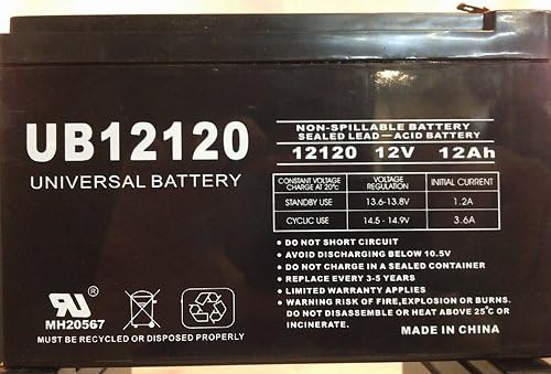 UPG Batería de repuesto de 12V 12AH para Peg Perego Raptor Hummer Polaris Gaucho – 3 unidades