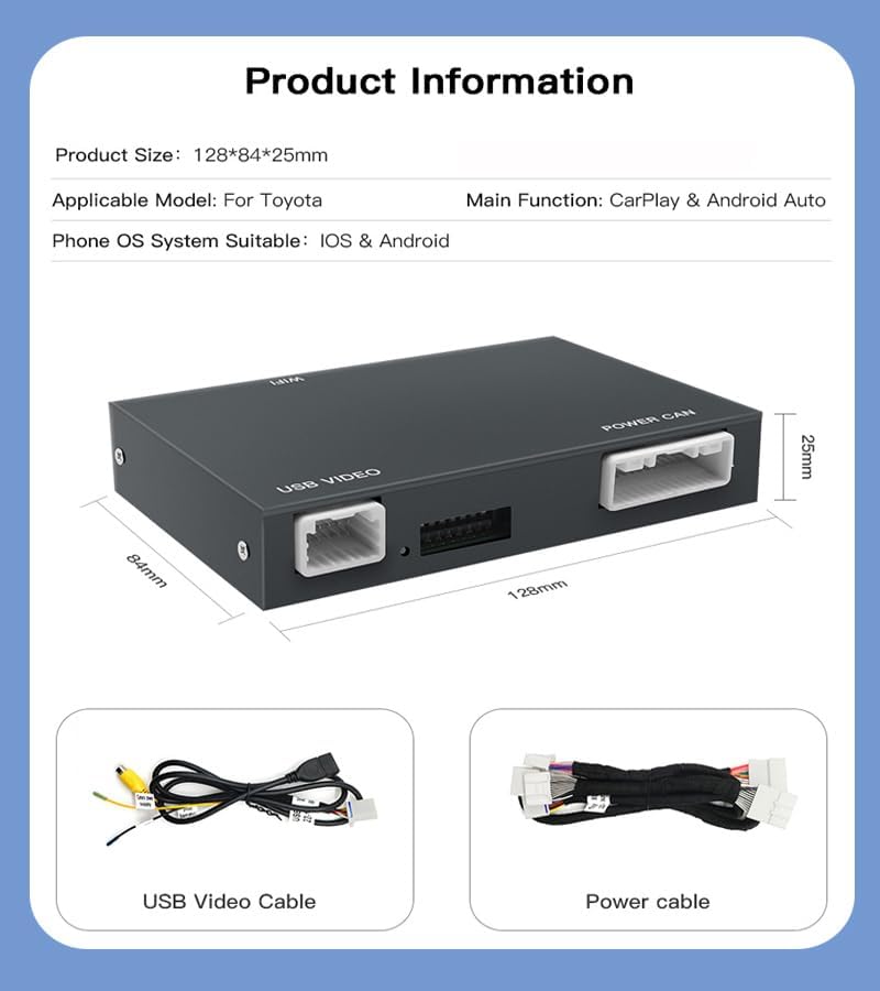 Carplay – Adaptador automático inalámbrico para Android Carplay, kit de readaptación para Toyota Touch2 y Entune2.0 2014-2019 apto para