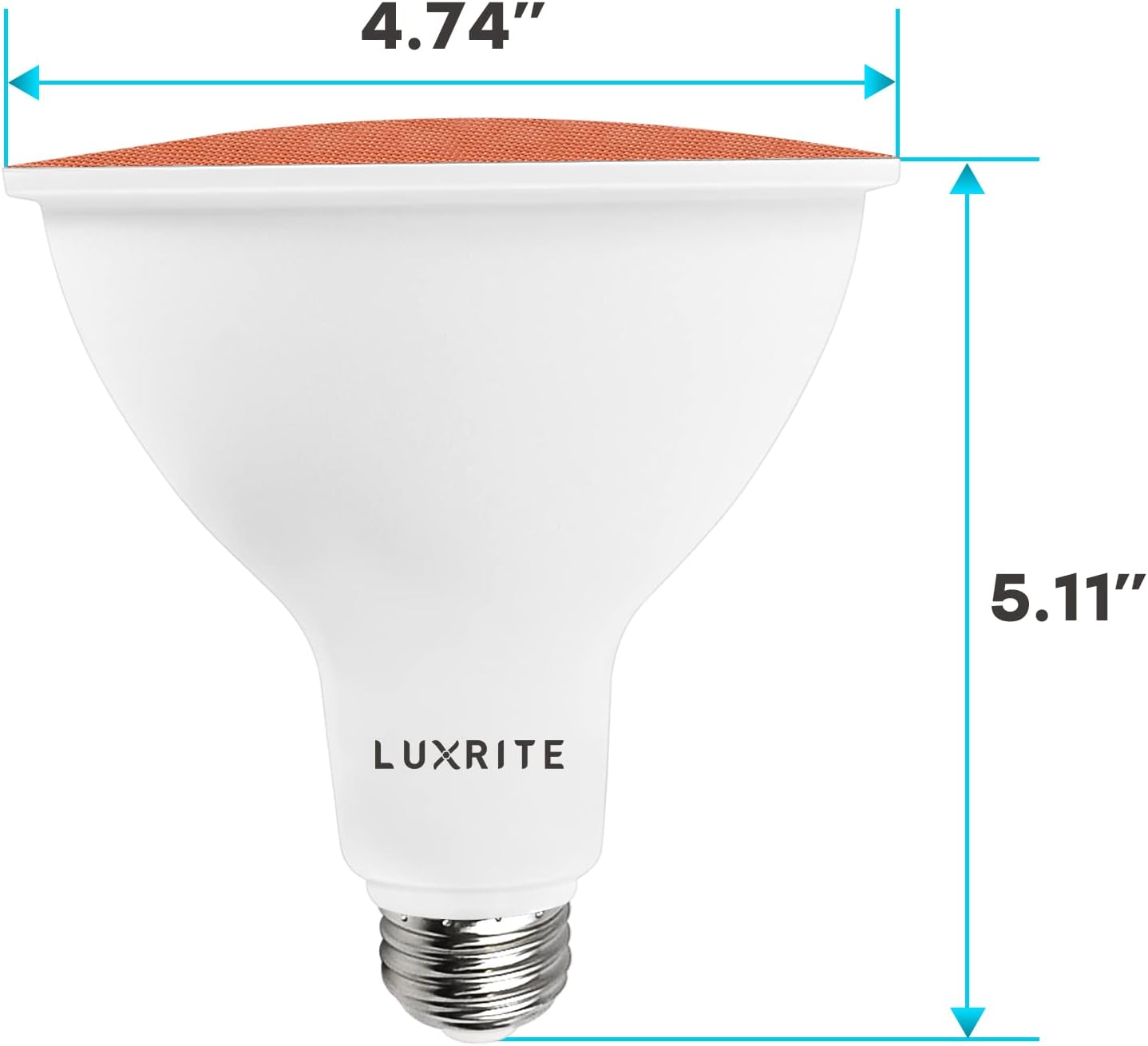 LUXRITE Bombillas LED PAR38 de luz roja, 8 W (equivalente a 45 W), bombilla LED roja de inundación, clasificación húmeda, certificación UL, base