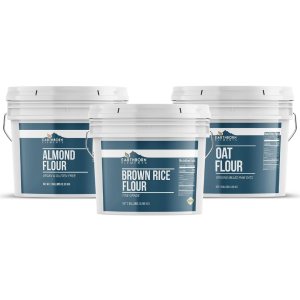 Earthborn Elements Paquete de harina de arroz integral, harina de almendras y harina de avena, cubos de 2 galones cada uno, sin gluten, para hornear Earthborn Elements Paquete de harina de arroz integral, harina de almendras y harina de avena, cubos de 2 galones cada uno, sin gluten, para hornear