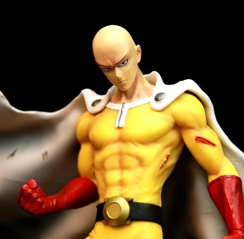 Figuras de Saitama con figura de anime ligera de Saitama, estatuas grandes, adornos de acción de 16.93 pulgadas