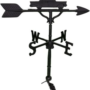 Veleta de 32 pulgadas con adorno clásico negro satinado para automóvil Veleta de 32 pulgadas con adorno clásico negro satinado para automóvil