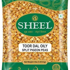 Sheel Toor Dal Aceitoso (guisantes de paloma partidos) – 4 libras Sheel Toor Dal Aceitoso (guisantes de paloma partidos) – 4 libras