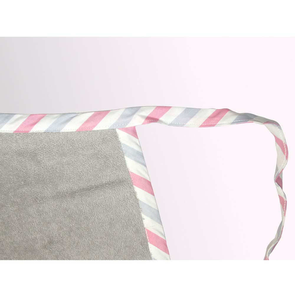 Topwon Delantal Toalla de baño para bebé paño polar con guante de baño Super absorción de agua (gris)