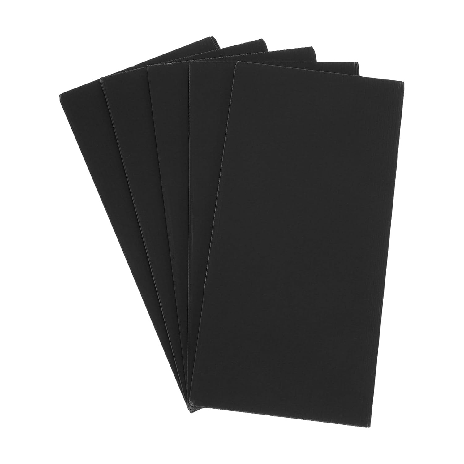 uxcell Hojas de plástico corrugado, letreros negros en blanco de 0.157 in, 12 x 6 pulgadas, tablero en blanco impermeable de 12 x 6 pulgadas, 5