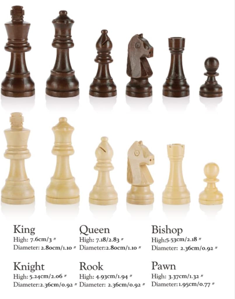ROLTIN Juego de ajedrez magnético de madera, hecho a mano, portátil, plegable, con ranuras de almacenamiento, juego de ajedrez para principiantes