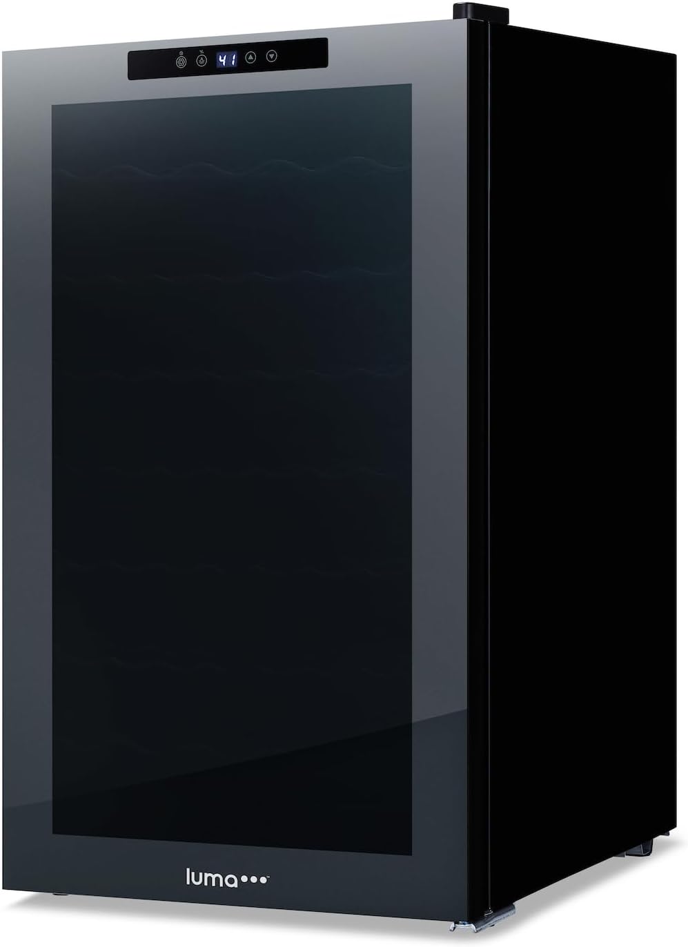 Shadow Series – Refrigerador de vino de 51 botellas, refrigerador de vino con espejo independiente con puerta de vidrio templado de doble capa y