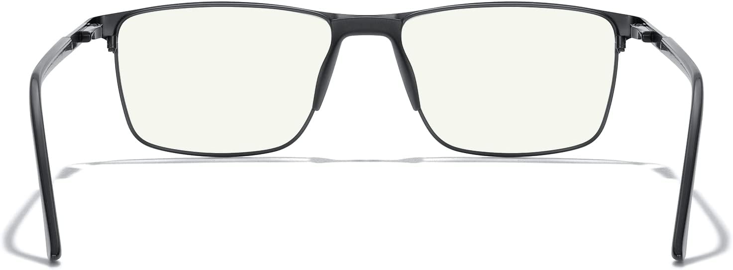 MERRY’S  Lentes de lectura con bloqueo de luz azul, lentes de moda masculina con montura de metal, bisagras de resorte