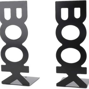 2 soportes de metal para libros, películas, CDs, escuela y decoración del hogar (8.189 in) 2 soportes de metal para libros, películas, CDs, escuela y decoración del hogar (8.189 in)