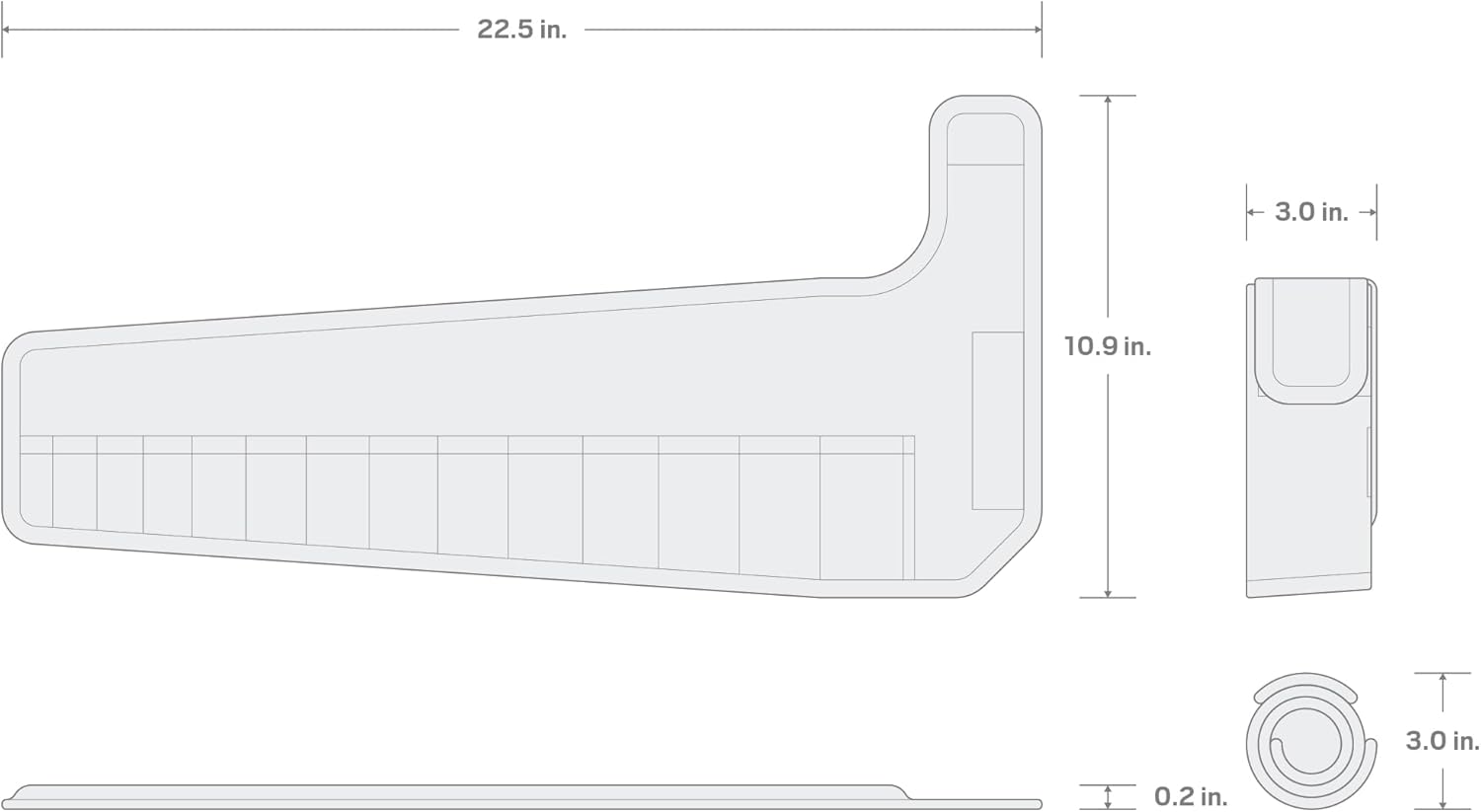 TEKTON Bolsa de llave combinada rechoncha de 14 herramientas (0.236-0.748 in)  OTP21206