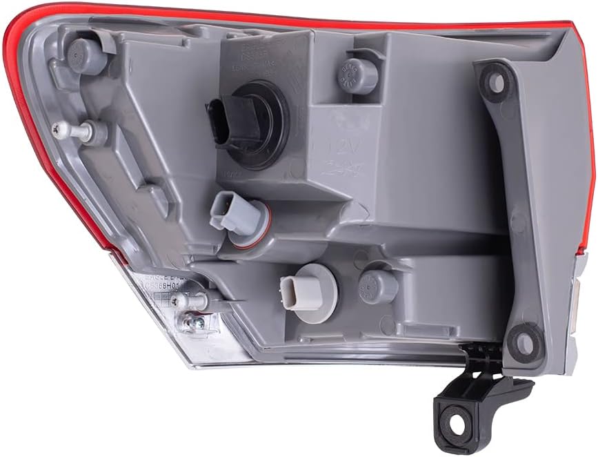 Brock Conjunto de luz trasera lateral del pasajero con bisel cromado compatible con Grand Cherokee LaredoLimitedOverlandSummit 2014-2021
