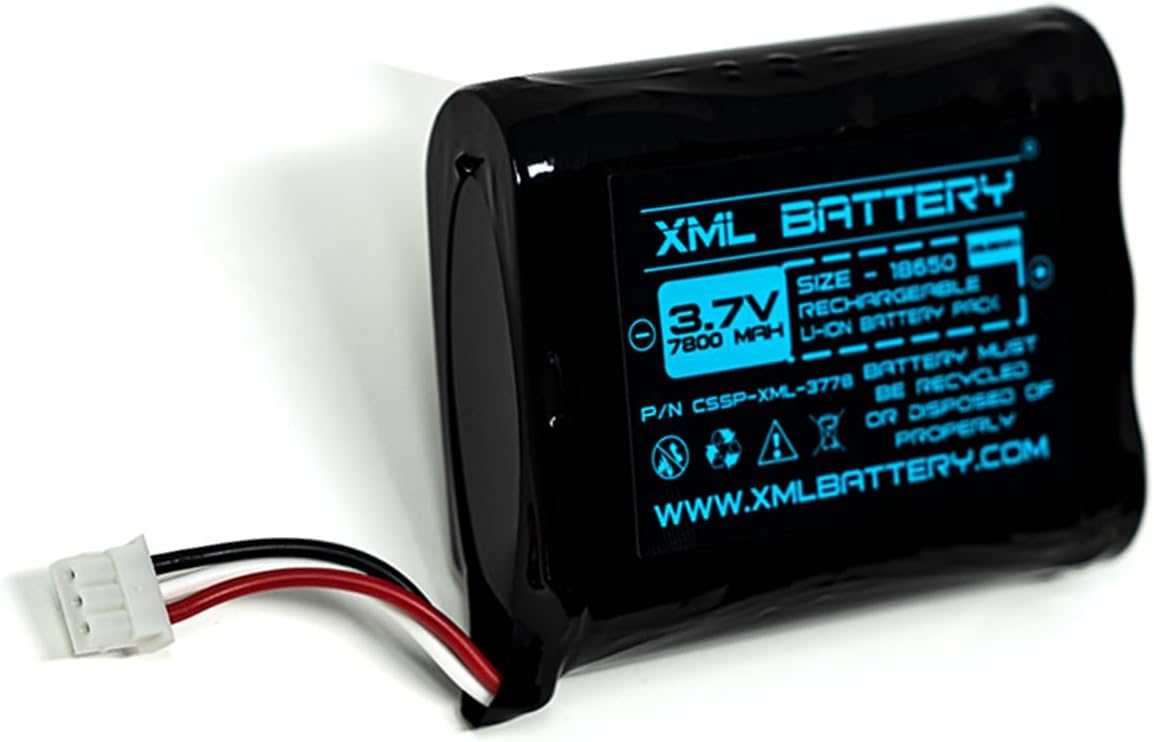 Paquete de 2 baterías recargables de iones de litio 300-10186 3.7 V 7800 mAh para panel de sistema de seguridad