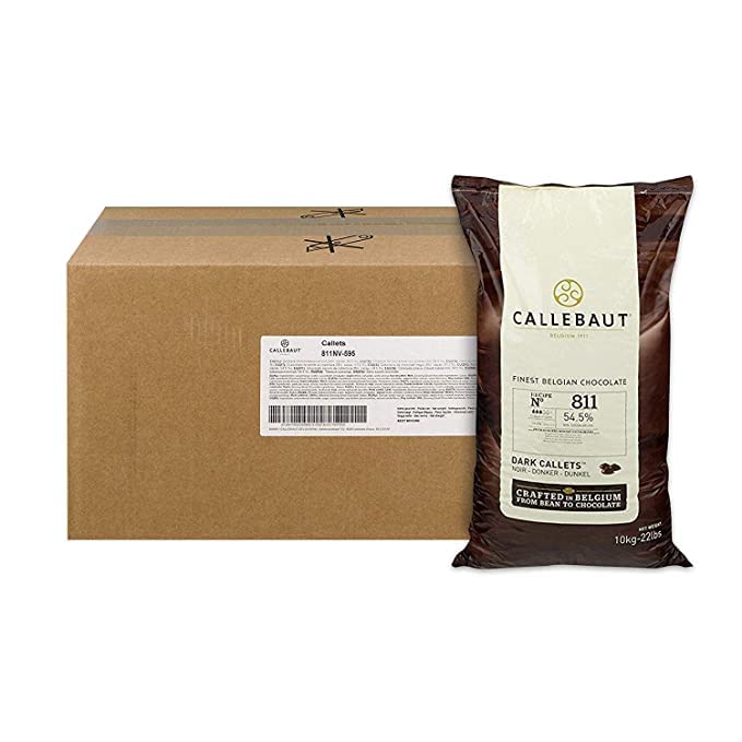Callebaut – Callebaut – Callets belgas de chocolate negro (papas fritas) – 52.3% 1 bolsa, 22 libras ()