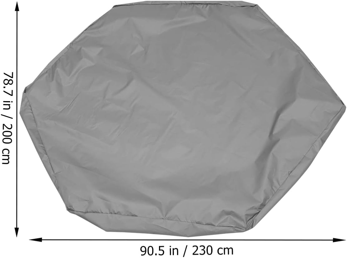 Hemoton 1 funda hexagonal para caja de arena, cubierta de piscina Oxford para arenero, cubierta de protección para caja de arena hexagonal, cubierta