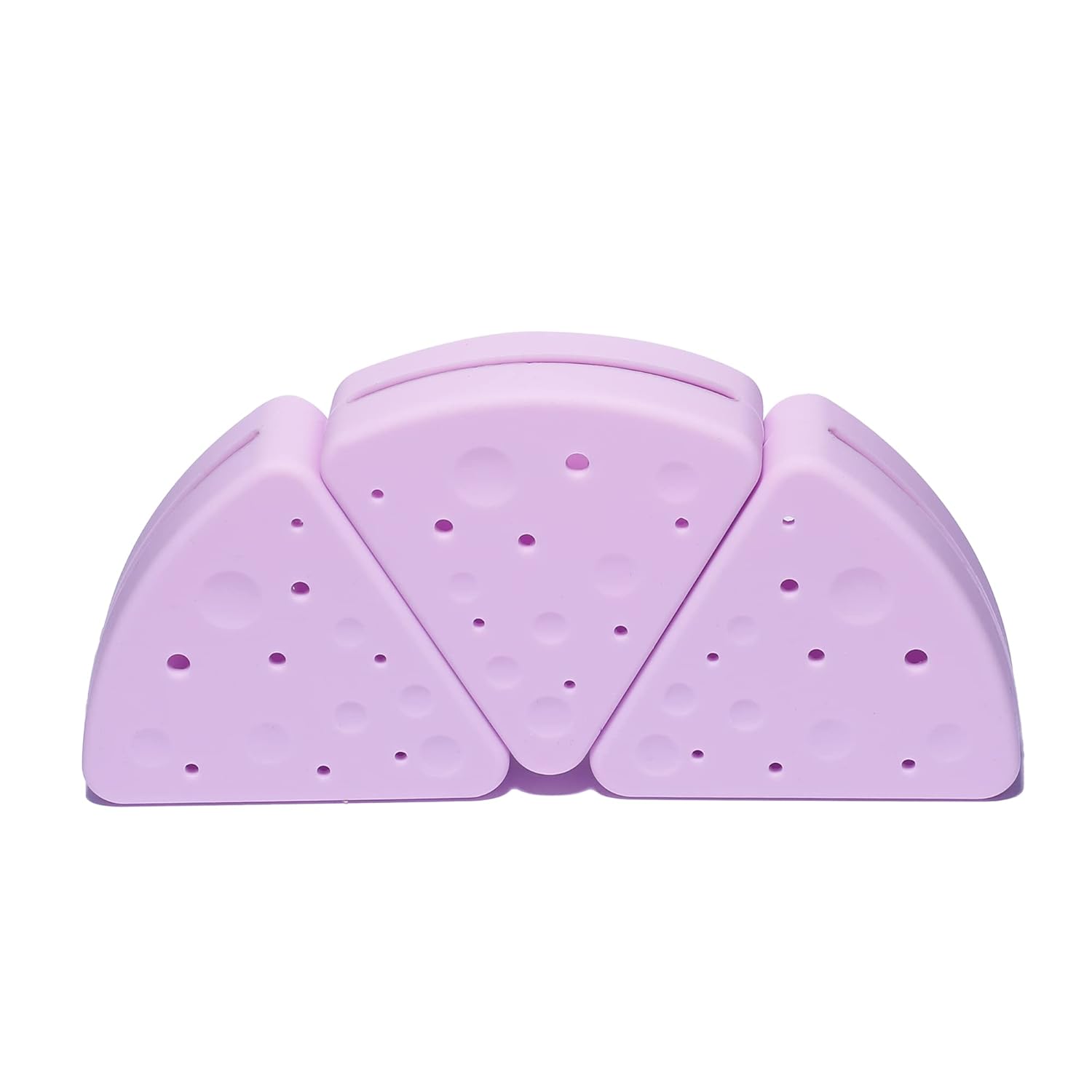 ISKYBOB Juego de 3 fundas para esponja de maquillaje, con forma de queso triangular, soporte para licuadora de belleza de silicona, transpirable,