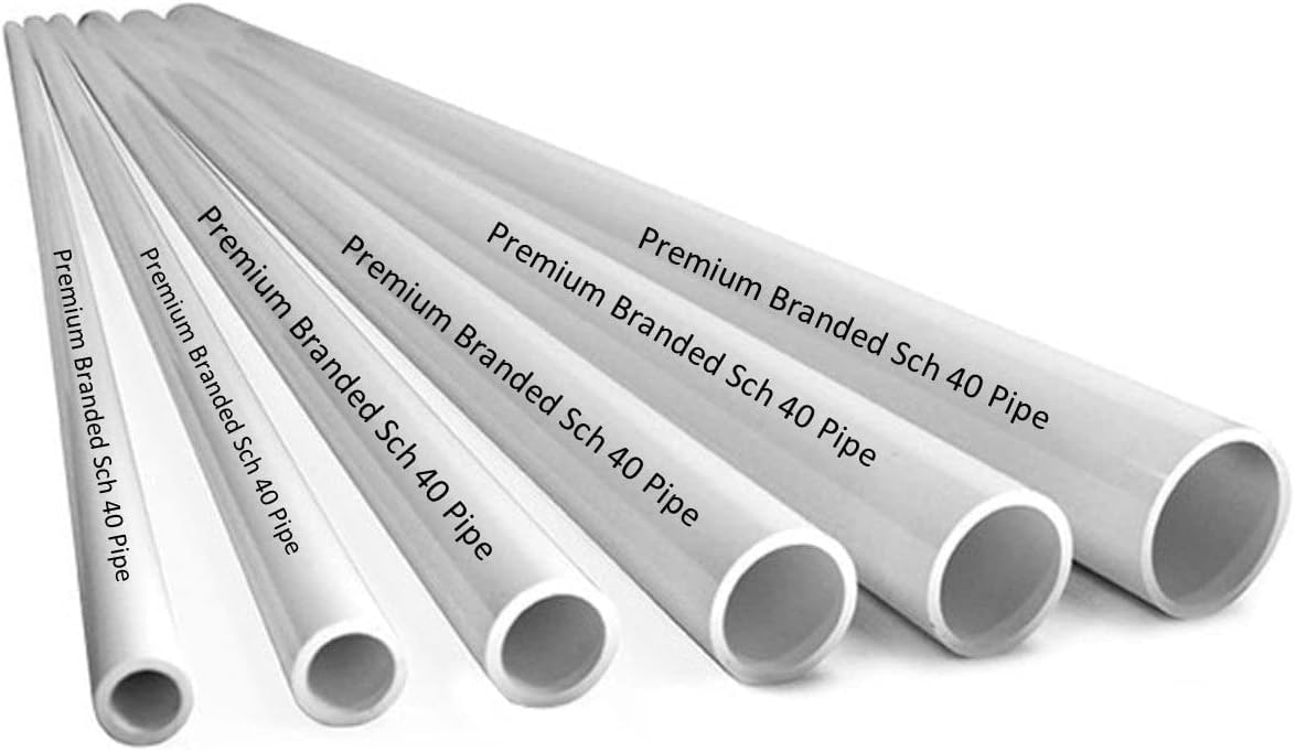 Tubo de PVC Sch40 12 pulgada (0.5) Longitud personalizada blanca – 2FT