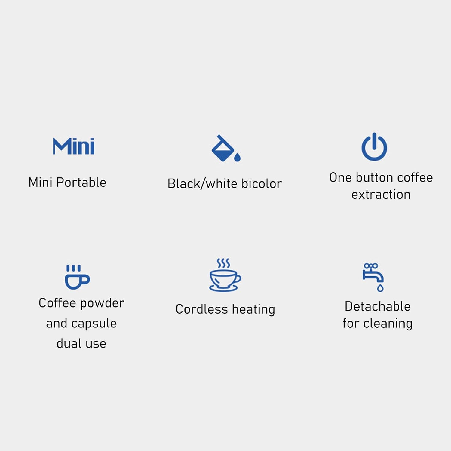 Máquina de café espresso portátil, cafetera de viaje compatible con cápsulas NS y café molido, máquina de café espresso portátil operada manualmente