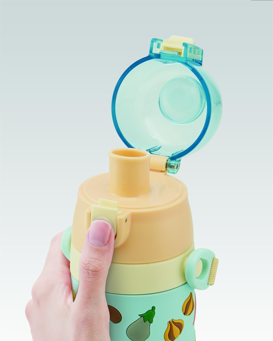 Skater SDPV5 – Botella de agua 3D de acero inoxidable para niños, 3D, niños, 16.2 onzas líquidas (16.2fl oz), My Neighbor Totoro, Ghibli