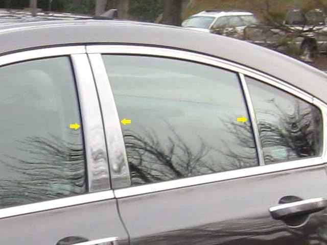 Juego de cubiertas exteriores de acero inoxidable para postes de pilar compatible con Chrysler Pacifica Minivan de 5 puertas 2021 2022 2023 2024