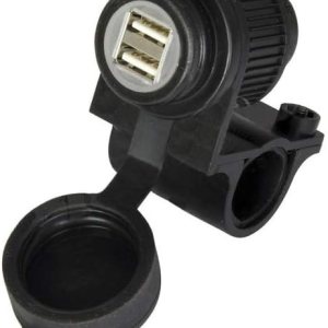 Oxford – Cargador USB de doble puerto resistente a la intemperie (5V 2Amp) Negro (EL102), 3.9 ft Oxford – Cargador USB de doble puerto resistente a la intemperie (5V 2Amp) Negro (EL102), 3.9 ft