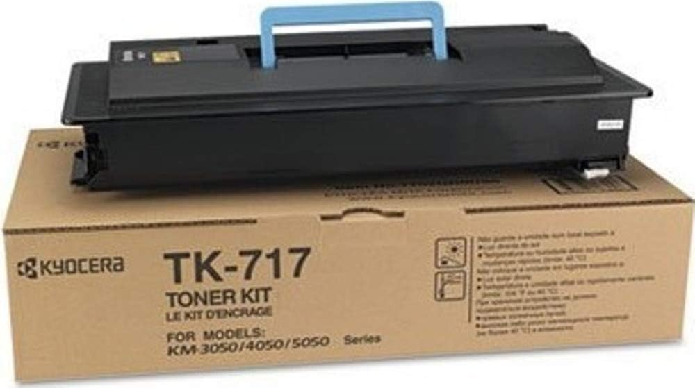 Kyocera 1T02GR0US0 Modelo TK-717 Kit de tóner negro para uso con impresoras multifuncionales monocromáticas Kyocera KM-3050, KM-4050, KM-5050,