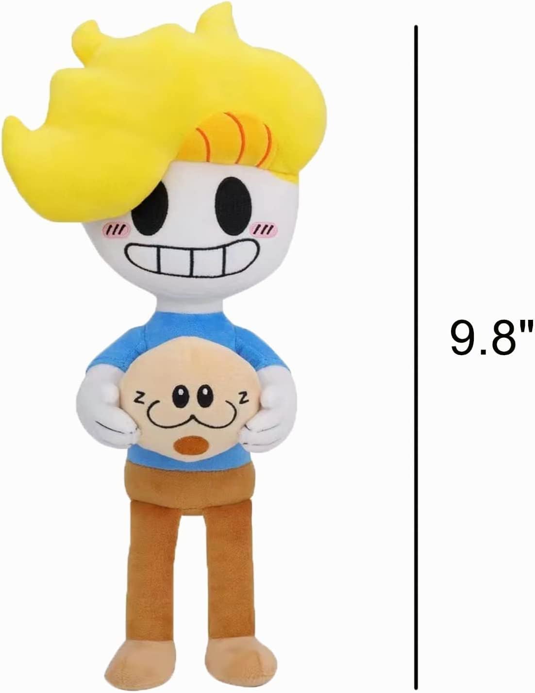 Peluche de pelo amarillo 2024 para niños, de Bryson y Jamón, figura de peluche, juguetes de peluche de anime de dibujos animados para regalos de