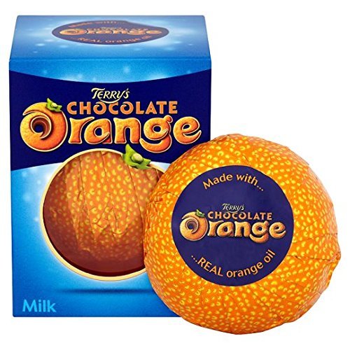 Terry’s Chocolate Orange Milk Chocolate Box clásico original importado del Reino Unido Inglaterra, lo mejor de Terrys Orange Chocolate Candy British