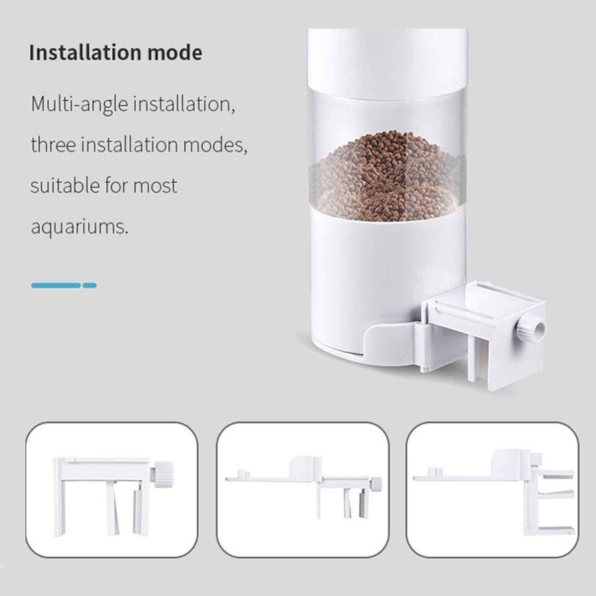 Alimentador automático de peces para acuario, dispensador automático de alimentos para peces recargable para pecera, temporizador de alimentador de