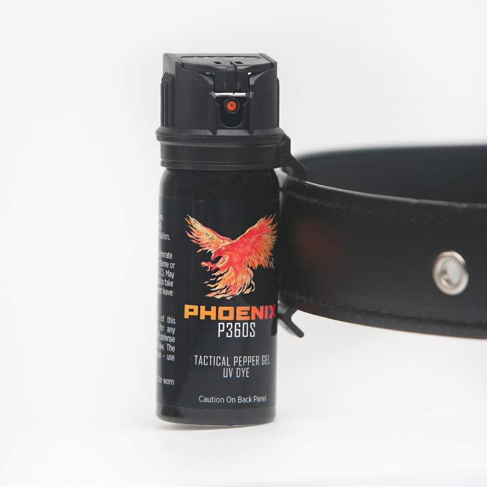 Phoenix P360S – Gel pimienta de qseel. Spray de pimienta de grado militar y policial de máxima resistencia, el gel es mejor, rocía en cualquier