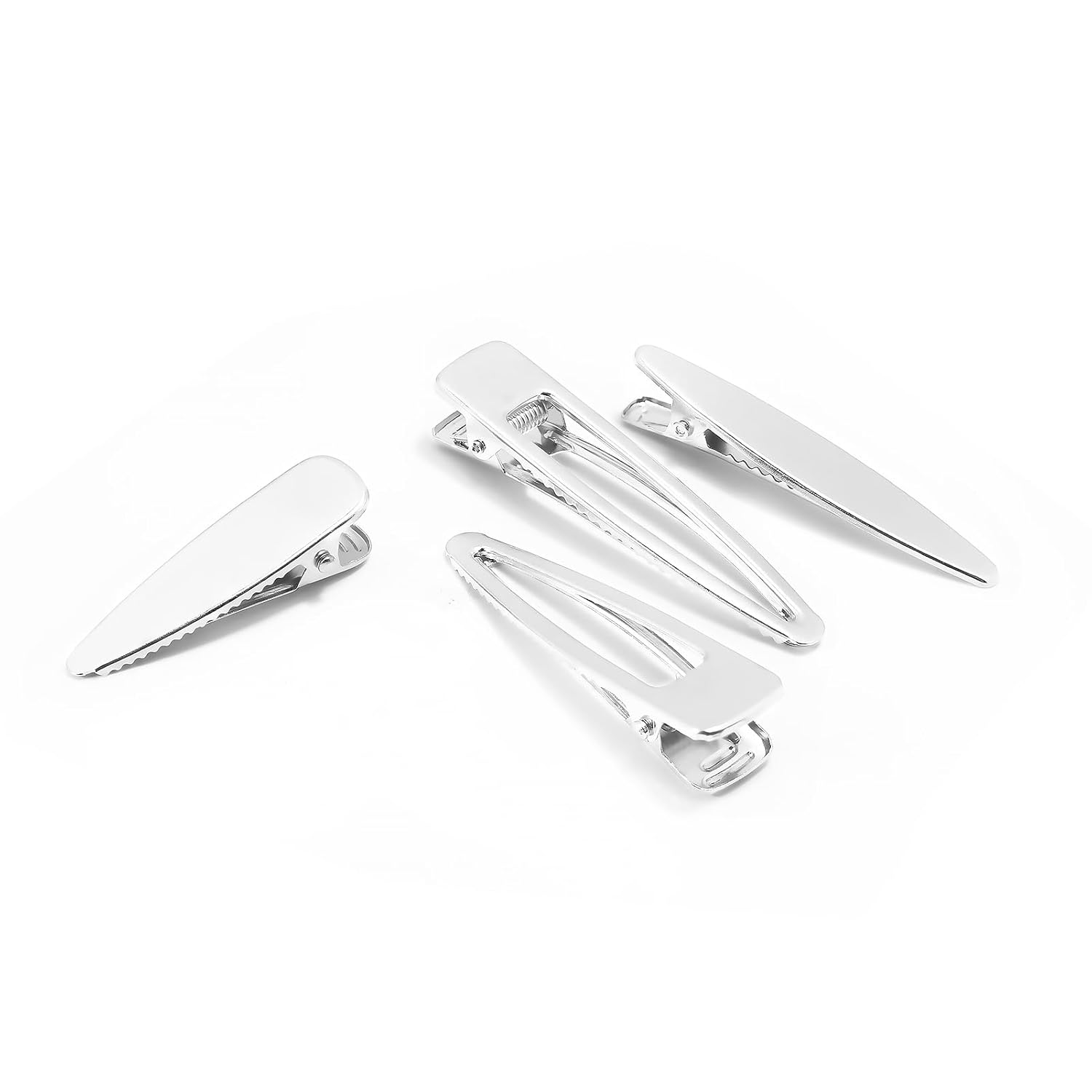 20 pinzas para el cabello de metal plateado para mujer, para cabello fino, pasadores antideslizantes para cabello grueso, pinzas de pelo con pico de