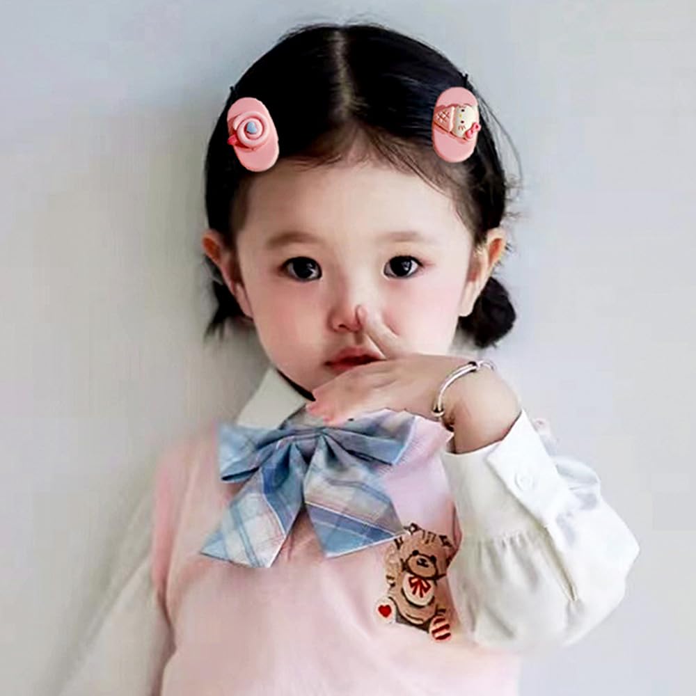 12 pinzas para el cabello Kawaii para niñas, accesorios para el cabello de dibujos animados, cosas lindas para regalos para adolescentes (perro azul)