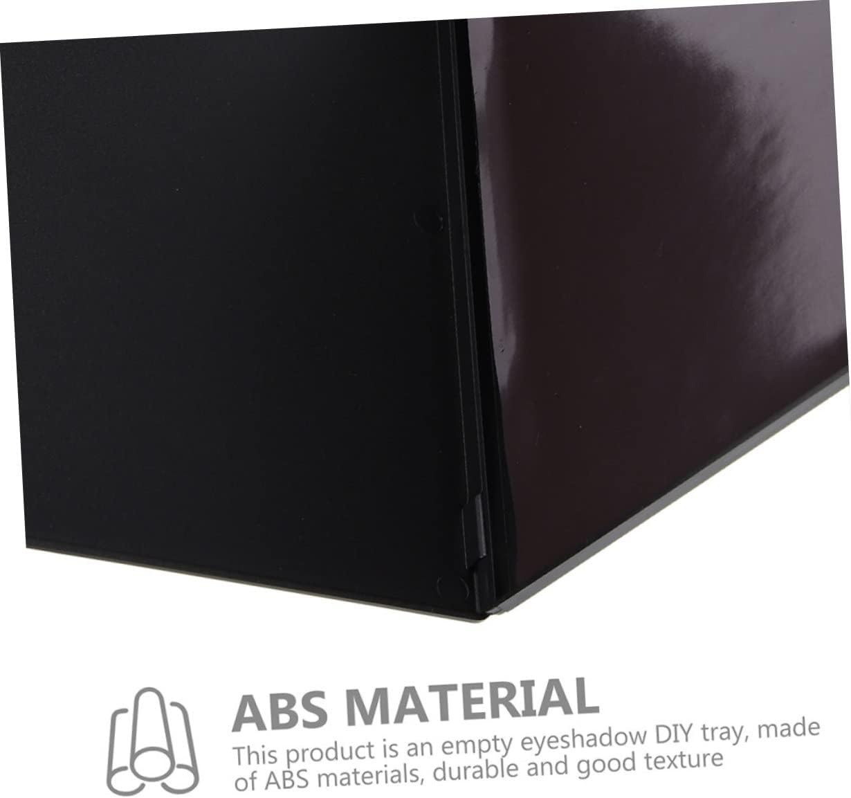 minkissy Paleta de sombra de ojos DIY, bandejas de plástico, bandeja de servir extra grande, bandeja de servir negra, vacía, magnética, sombra de