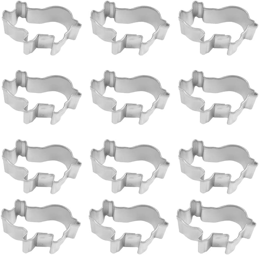 Cortadores de galletas de 1 docena  12 unidades de mini cerdo de 1.75 pulgadas de The Cookie Cutter Shop – Cortadores de galletas de acero estañado
